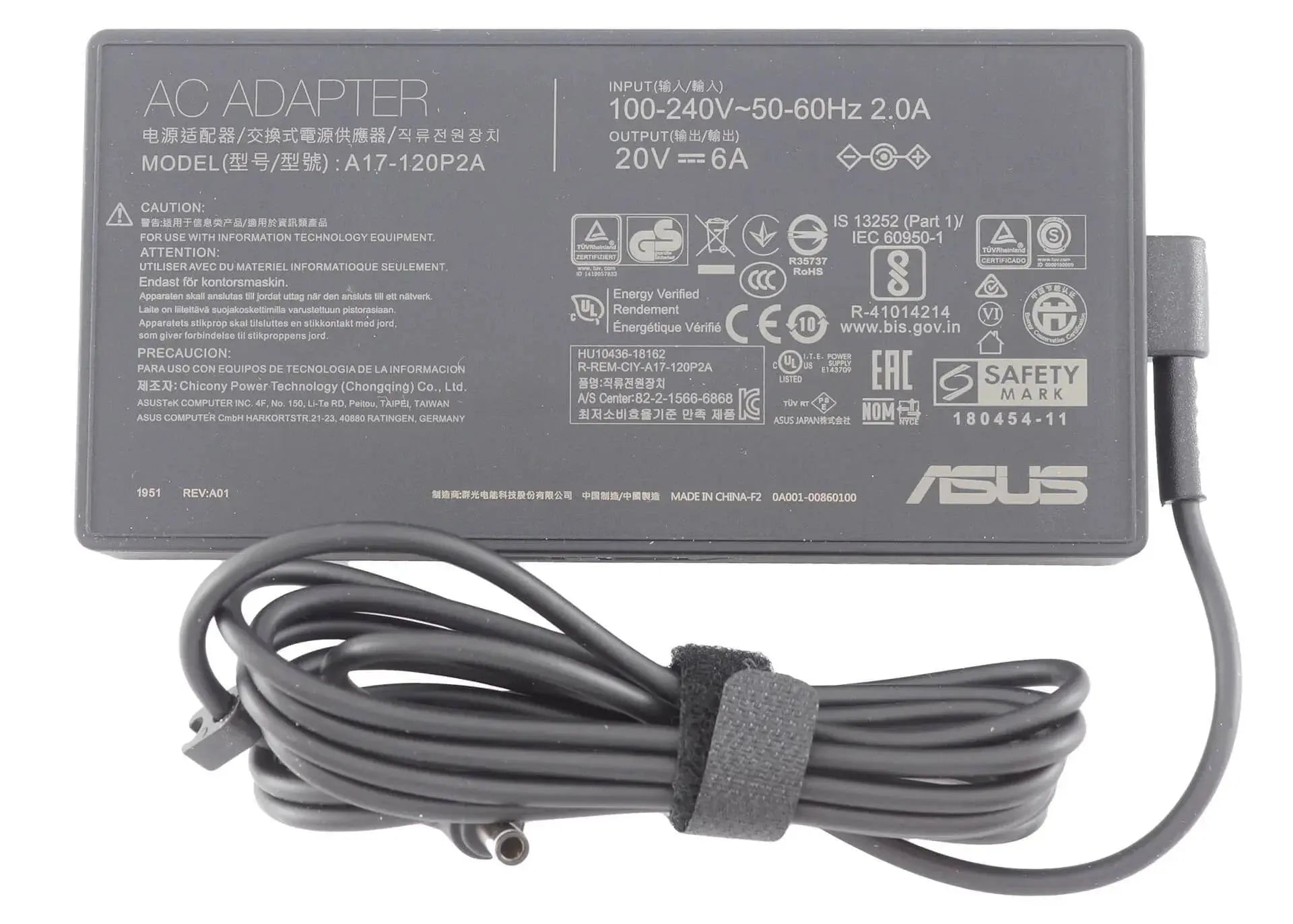 120W Original Asus Zenbook 15 A17-120P2A, 0A001-00860100 20V 6A Laptop Adapter - eBuy UAE